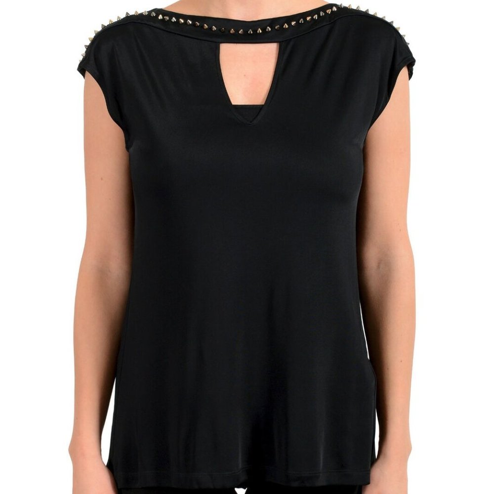 Versace Collection Women's Black Blouse Top